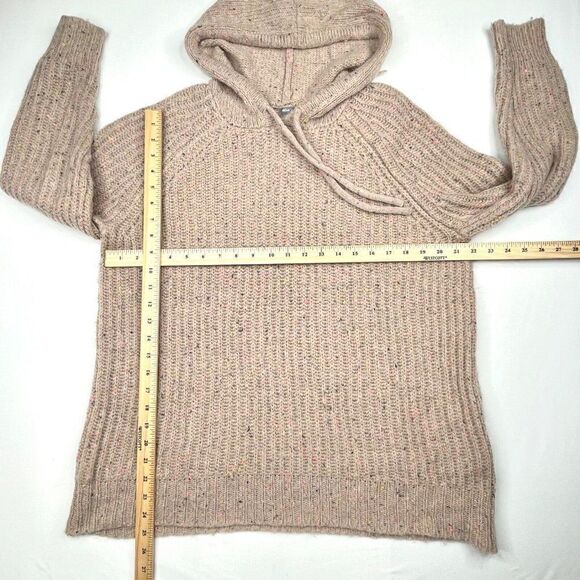 AERIE Open Road Speckled Sweater Hoodie Oversized Wool Blend - Picture 8 of 10